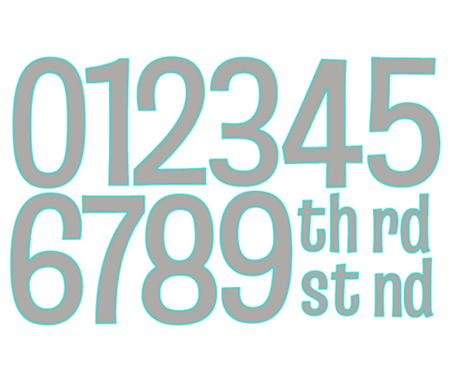 Julie Hickey Designs Sweet Pea Numbers Die Set - JHD-CUT-1026 | Craft Bliss